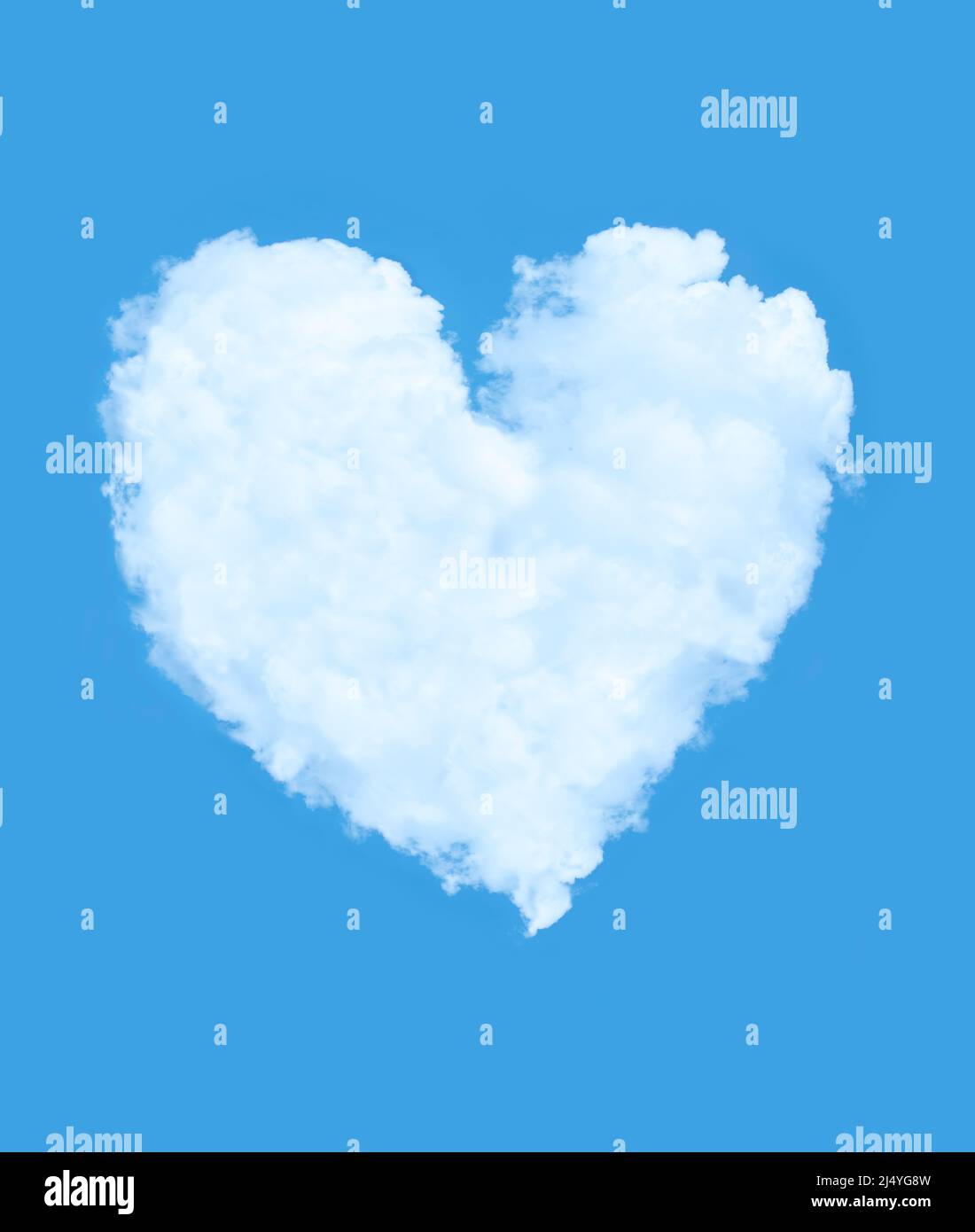 Heart shaped cloud against blue sky Stock Photo