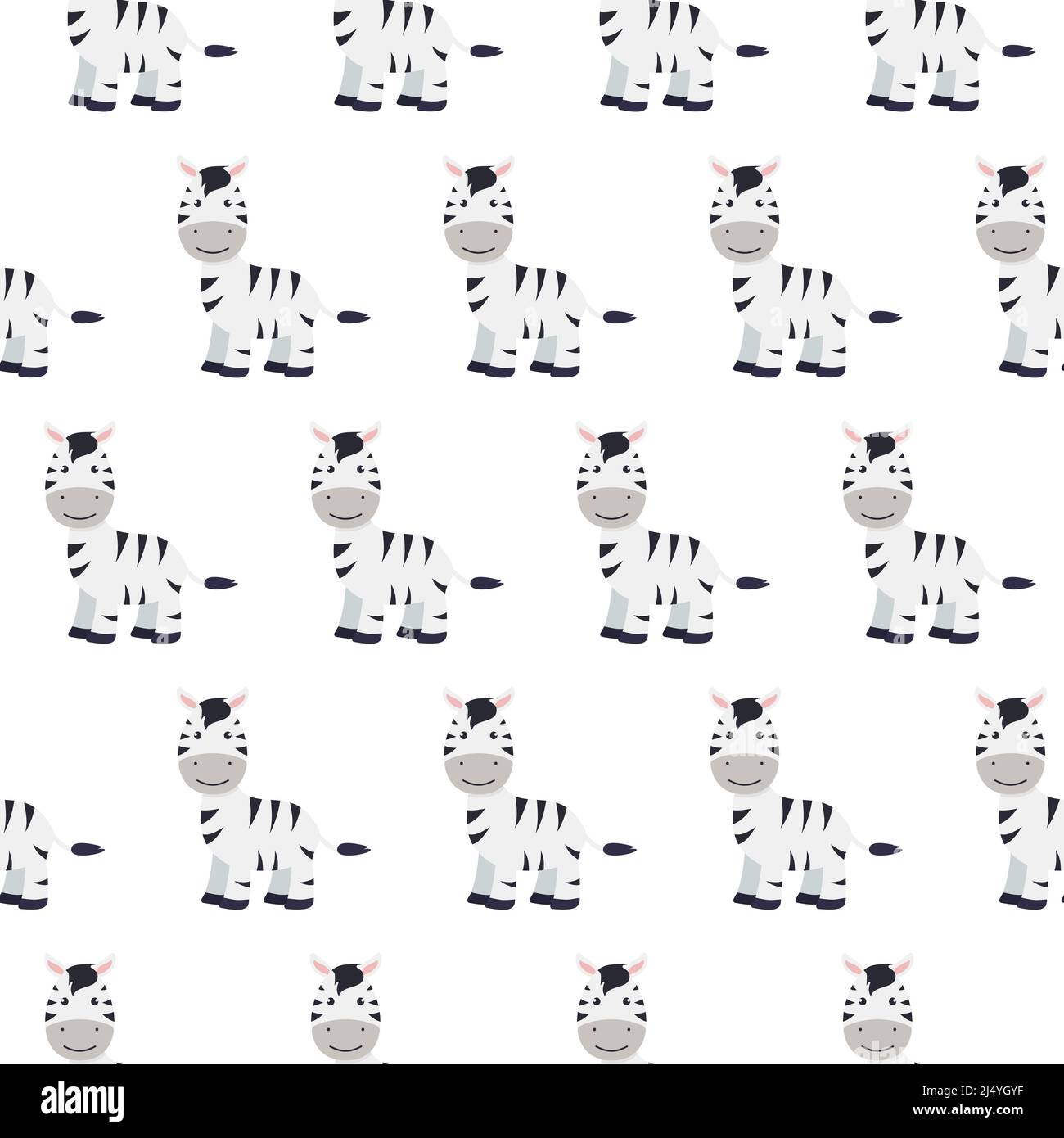 Zebra seamless pattern. Vector illustration in a flat style. Eps 10 ...