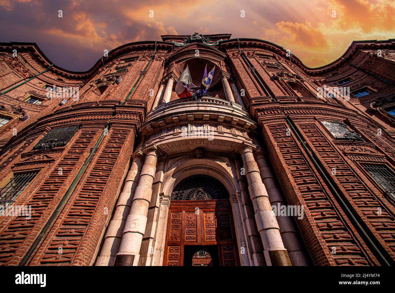 Italy Piedmont Turin Palazzo Carignano Stock Photo