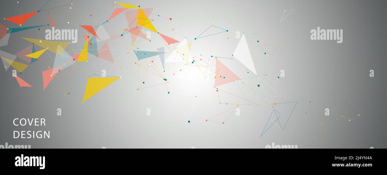 Connect dot and line background. Vector tech abstract technology. Node ...
