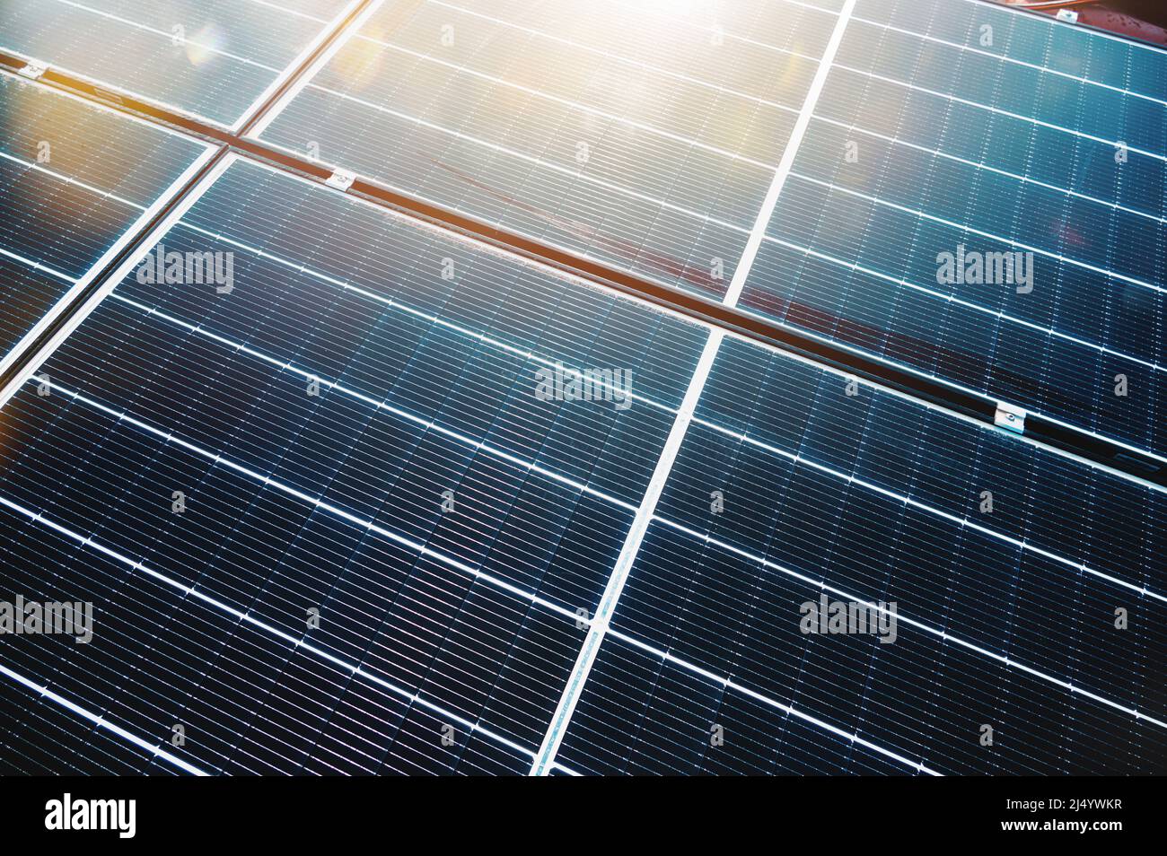 Image showcasing Renewable energy system with solar panel on the roof Stock Photo - Alamy