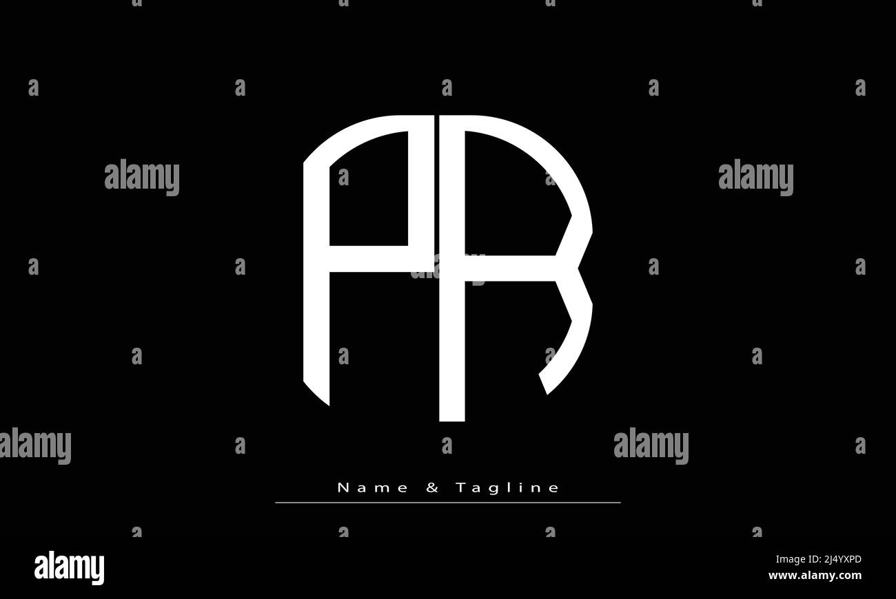 Alphabet letters Initials Monogram logo PR , RP Stock Vector