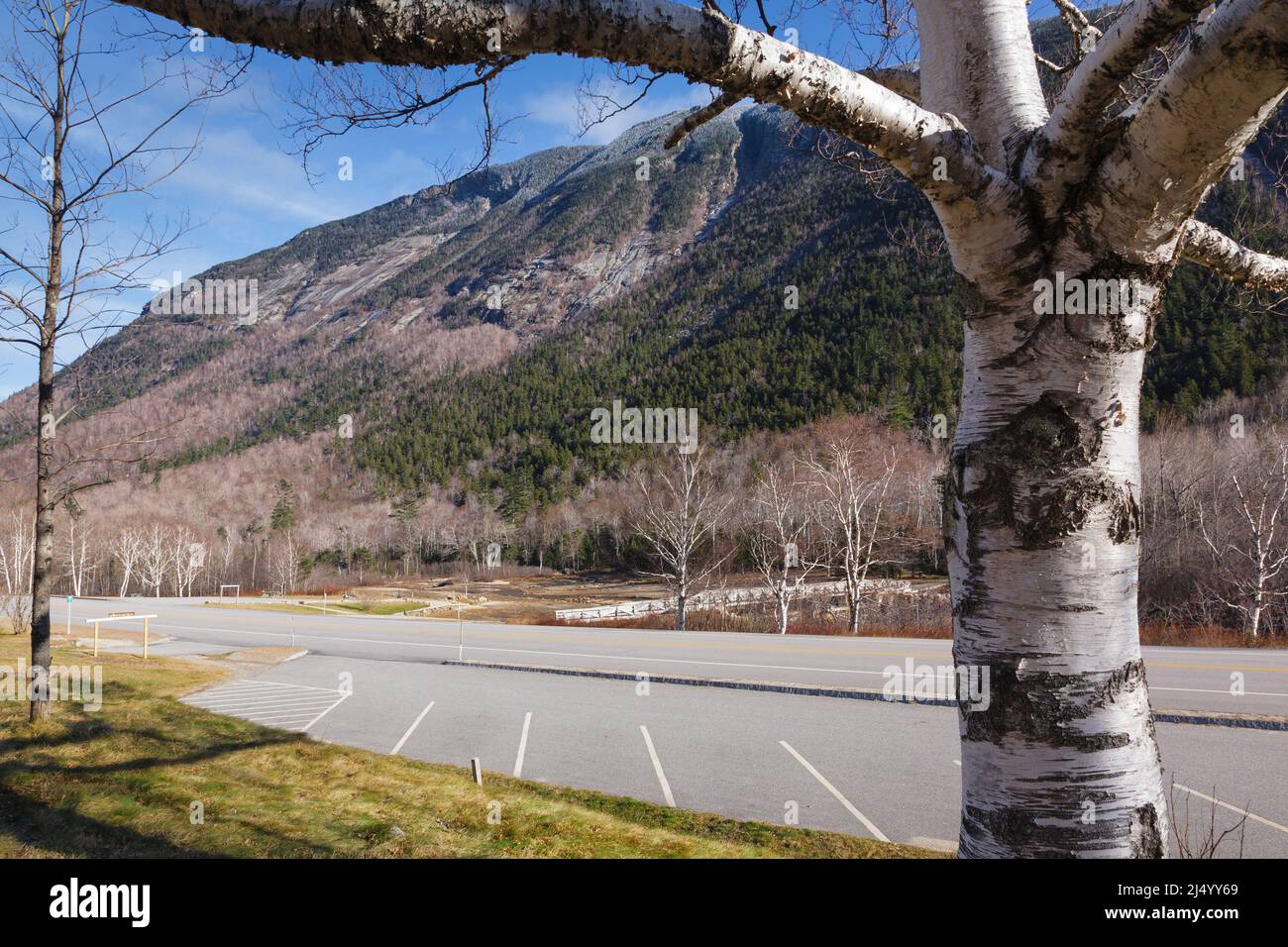 Crawford Notch State Park in Hart's Location, New Hampshire USA during the autumn months. Stock Photo