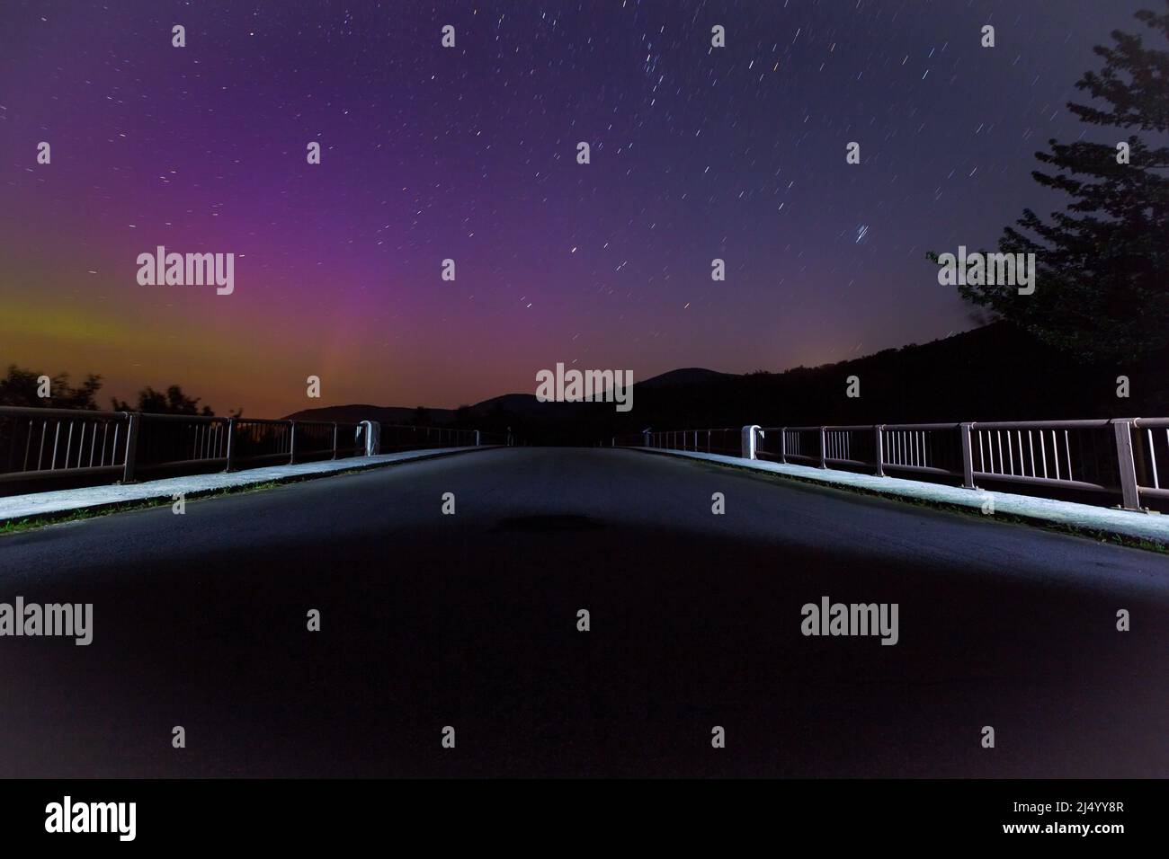 Franconia Notch State Park Northern lights, light pollution and star