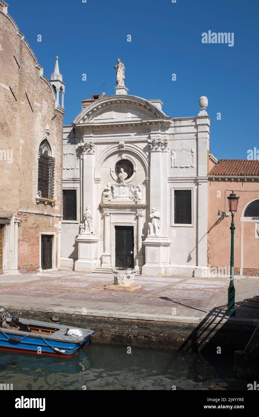 Campo De L'Abazia Venice Italy Stock Photo