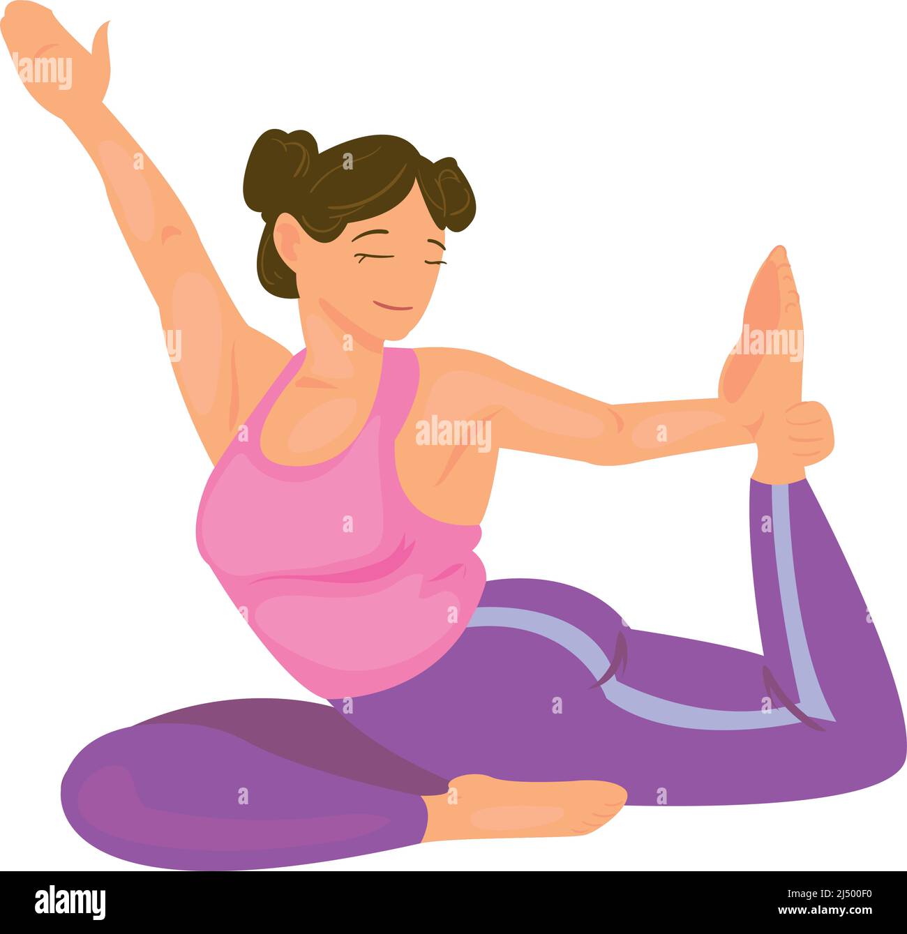 Stretch fitness woman sport Stock Vector Images - Alamy