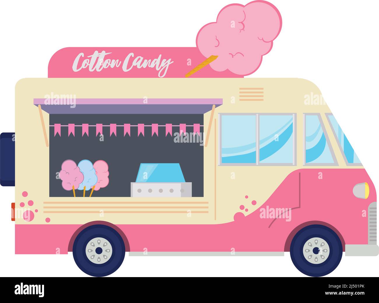 candy cotton food truck Stock Vector Image & Art Alamy