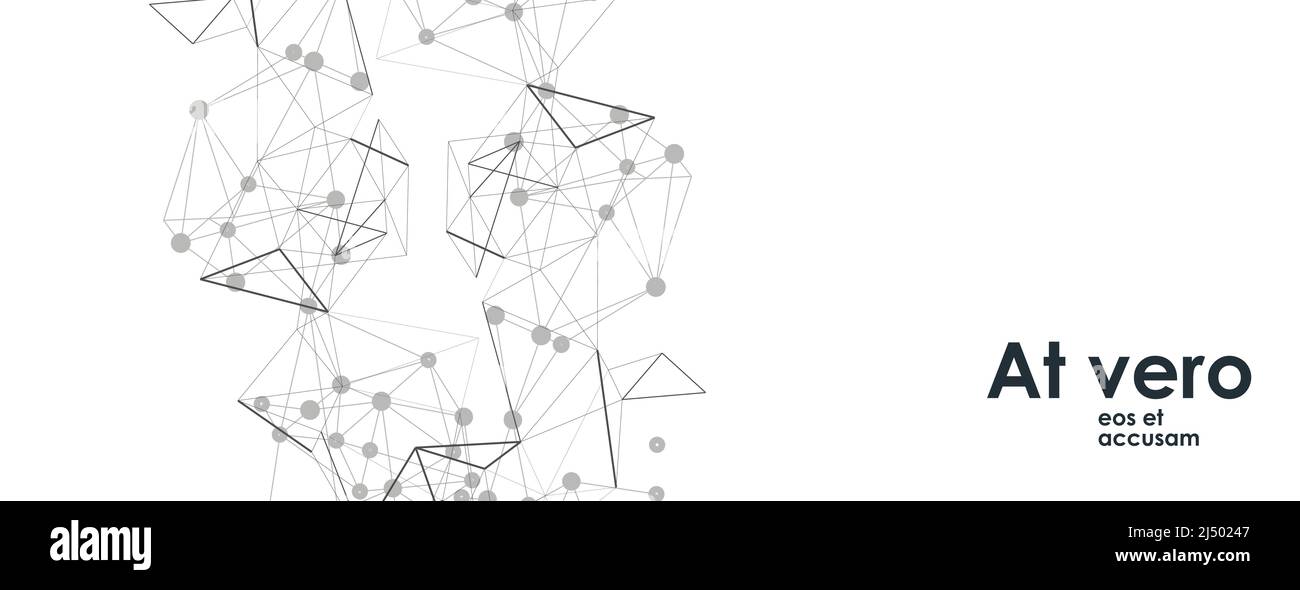 Vector graphic background dots and lines with connections. Vector illustration Stock Vector