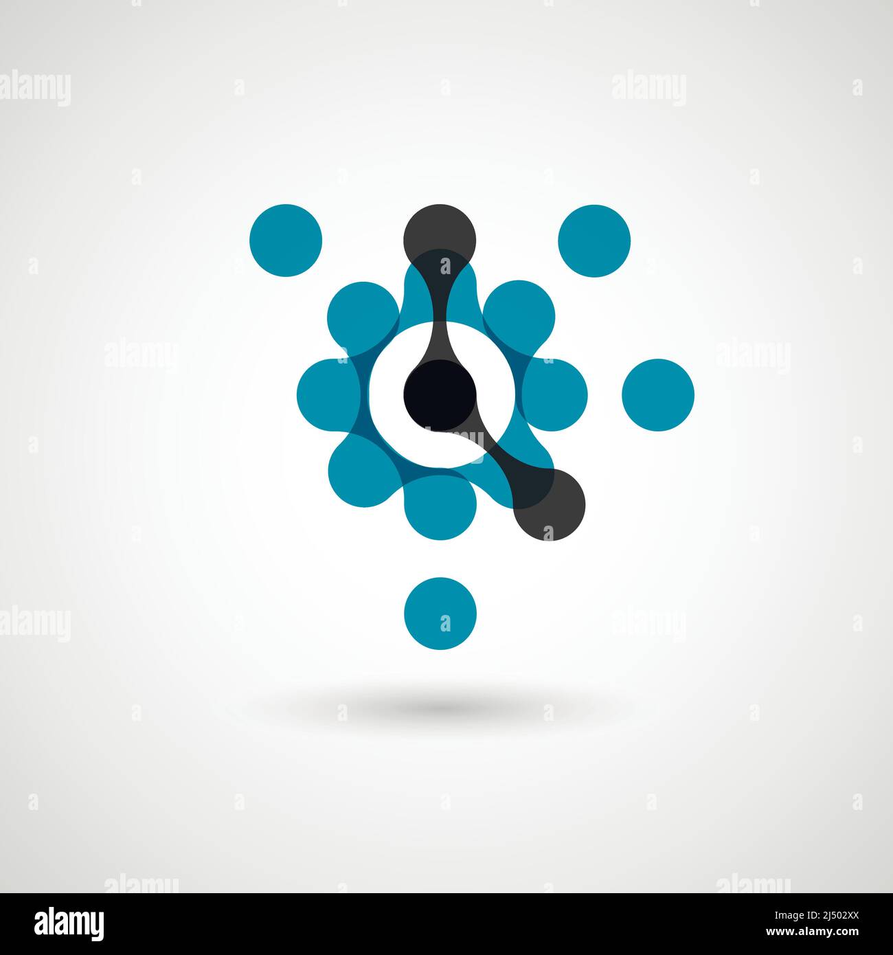 Vector isolated circle logo design template. Abstract dots symbol. Icon ...