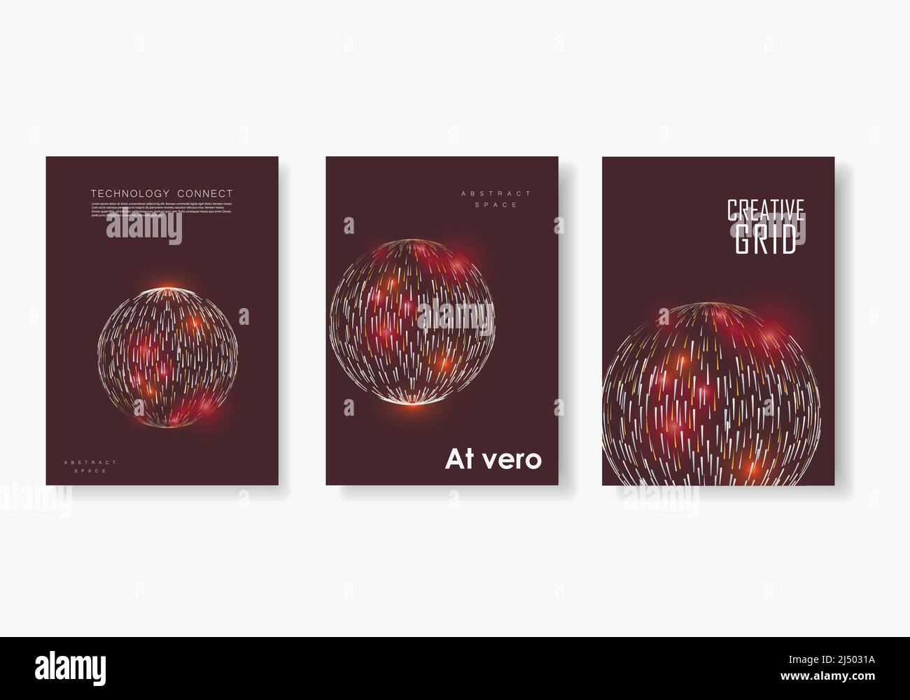 Vector cover template poster and flyer. Circle abstract brochure background Stock Vector