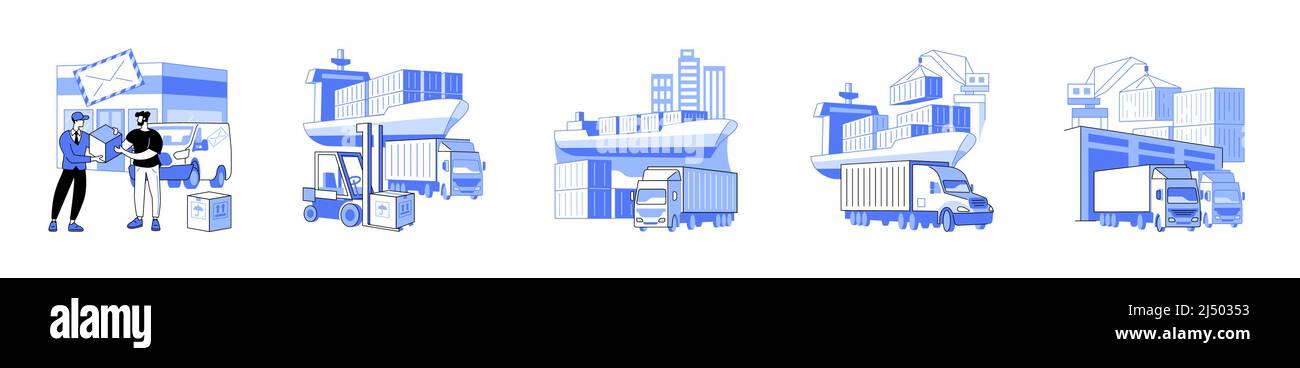Cargo and container transportation Stock Vector Image & Art - Alamy