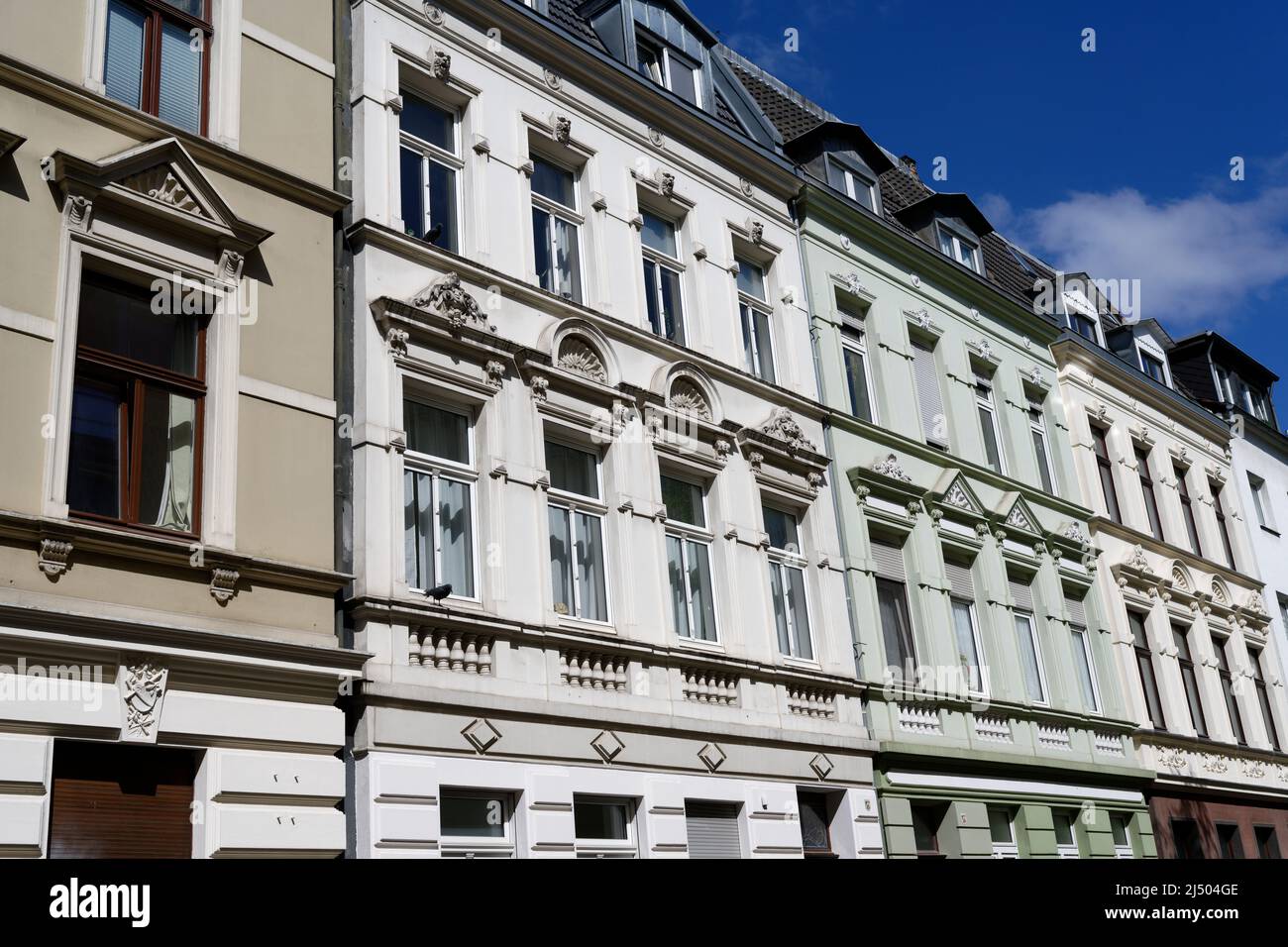 typical workers' houses from the late 19th century in cologne ehrenfeld Stock Photo