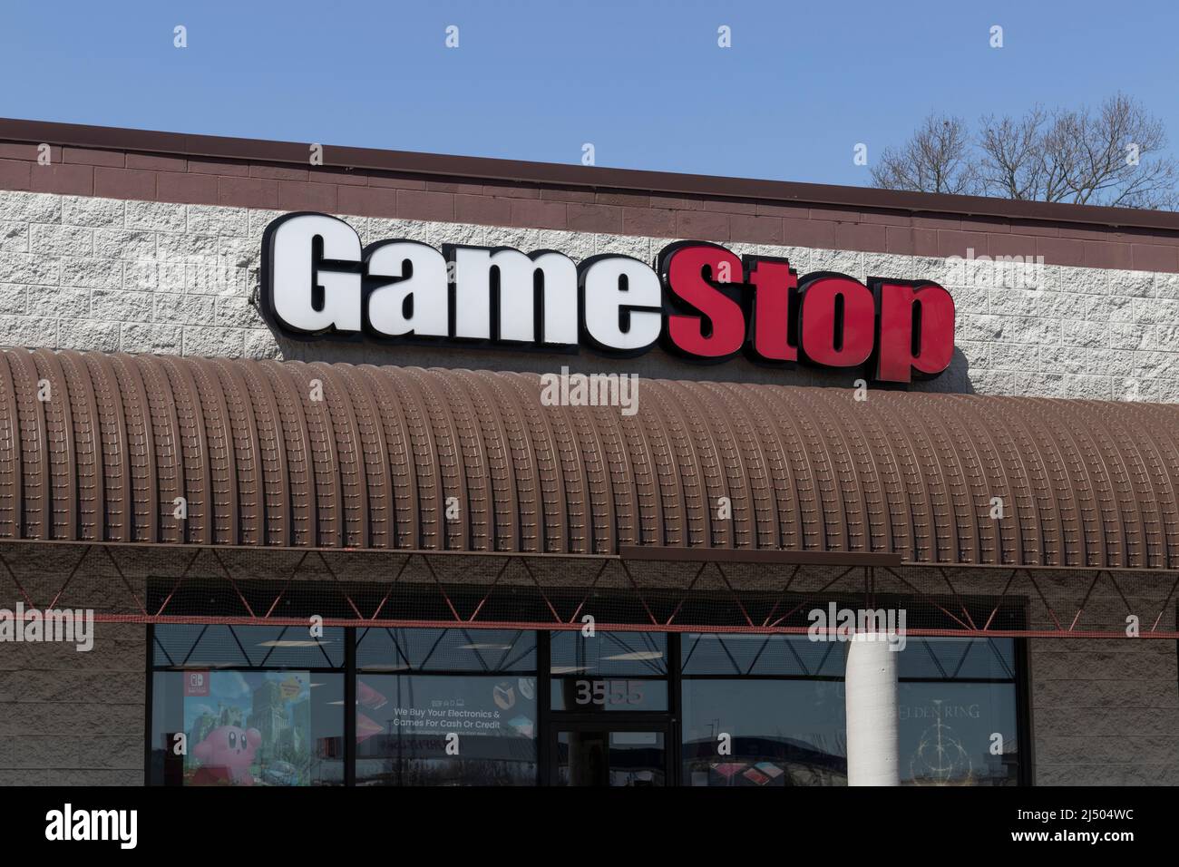 Richmond - Circa April 2022: GameStop strip mall location. GameStop is ...