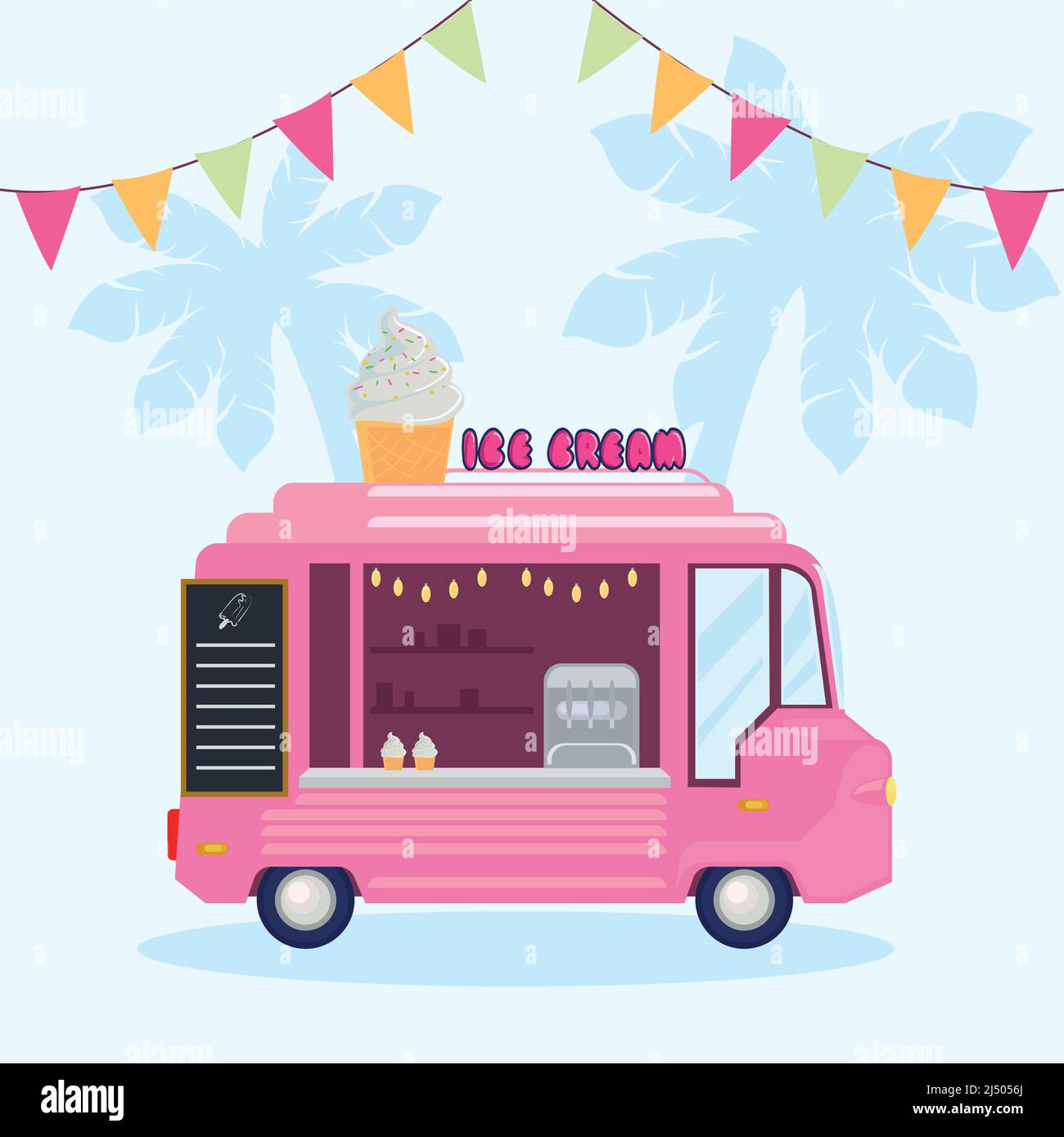 Ice Cream Food Truck Card Stock Vector Image Art Alamy food-truck-business-plan-example-food-truck-business-food-truck
