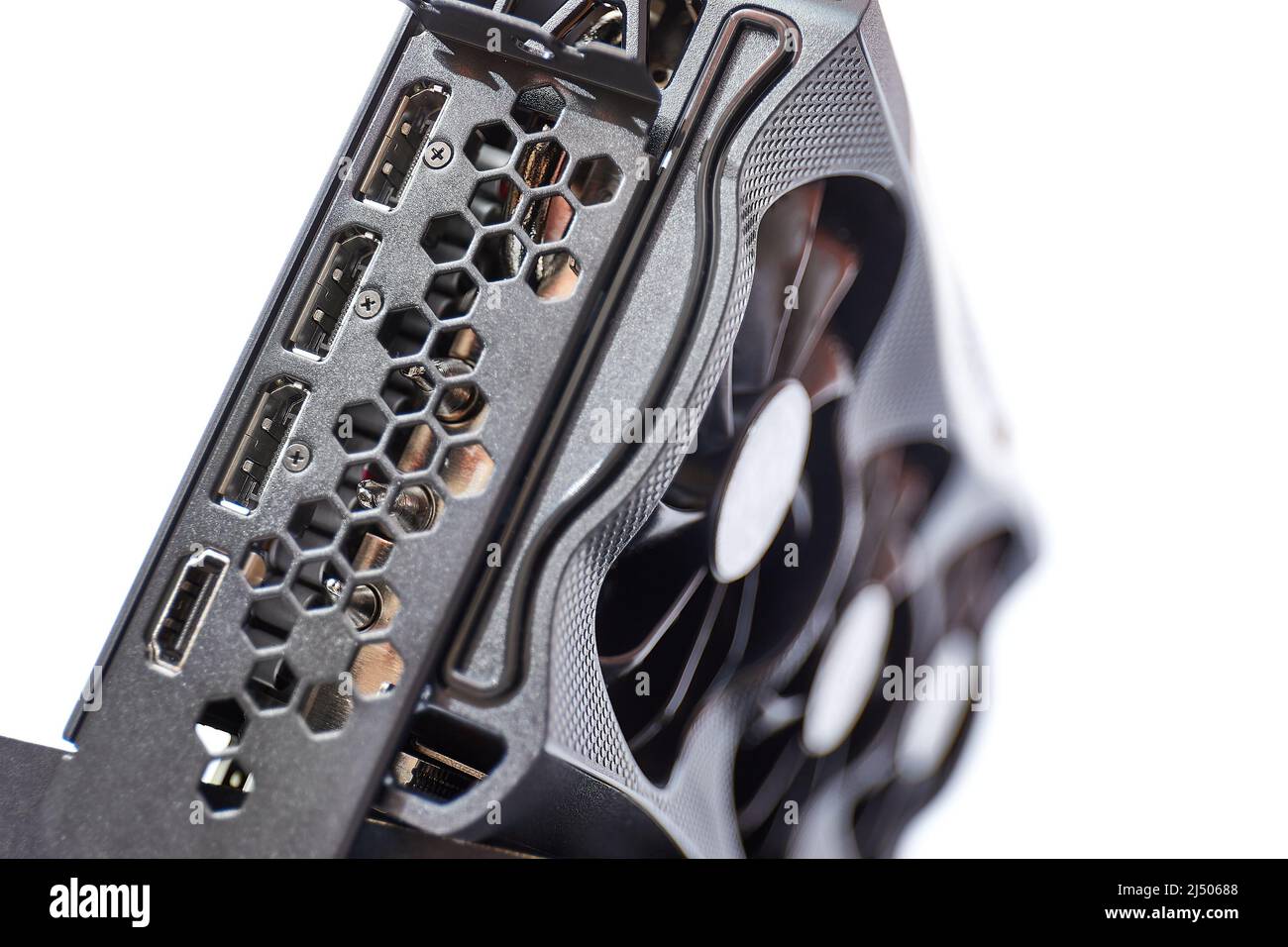 Computer graphics card on a desk Stock Photo - Alamy