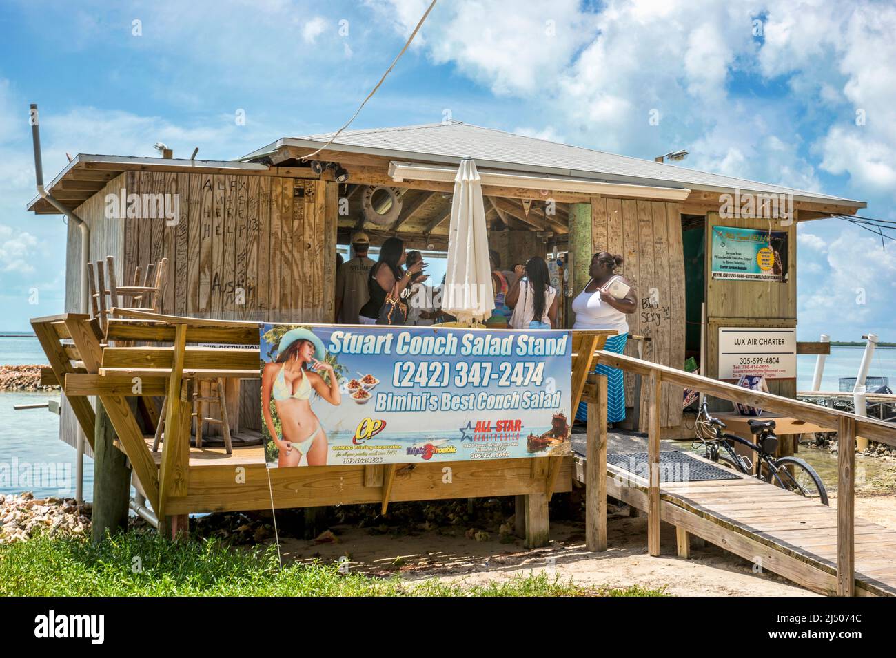 A native Bahamian seafood restaurant on the shore at Bimini in the