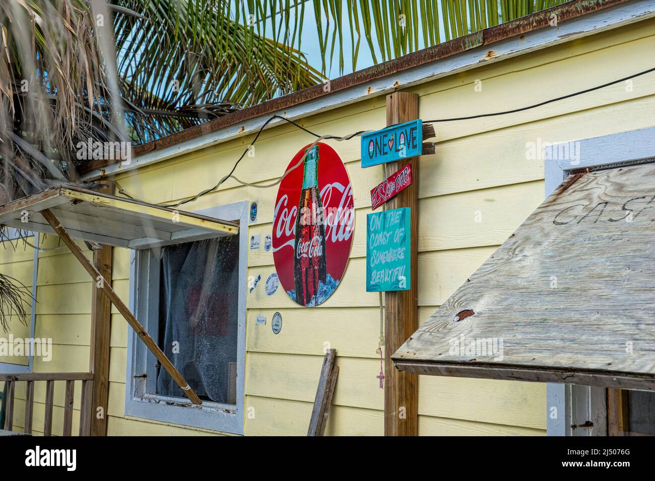A native Bahamian seafood restaurant on the beach at Bimini in the