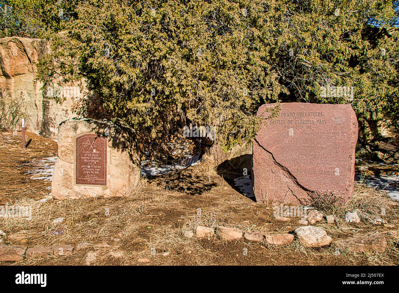 The Colorado Volunteers and Texas Mounted Volunteers Monuments on the