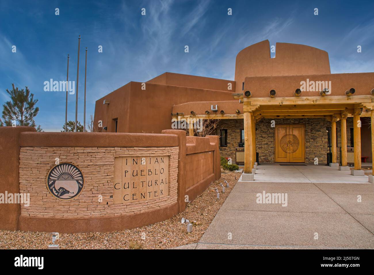 The Native American Indian Pueblo Cultural Center in Albuquerque, New Mexico. Stock Photo