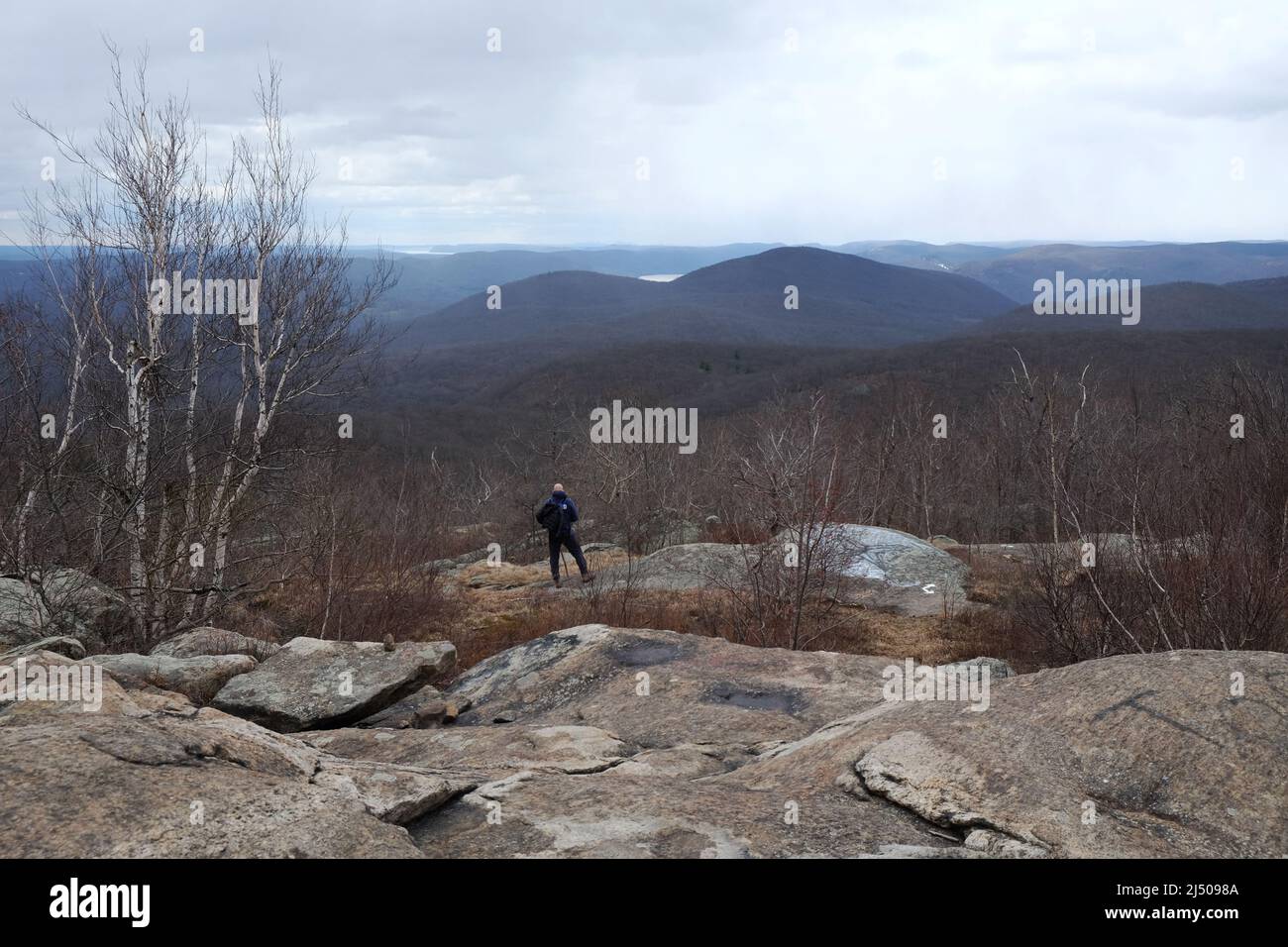 hiking to the firetower in Beacon, NY april 2022 Stock Photo Alamy