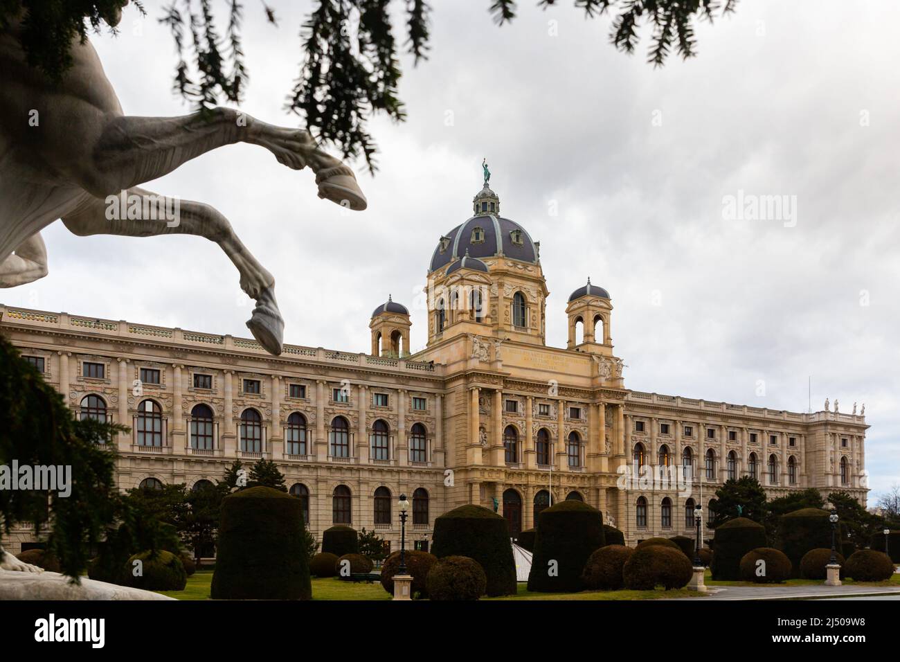 Naturhistorisches Museum Wien on Maria-Theresien-Platz, Austria Stock Photo