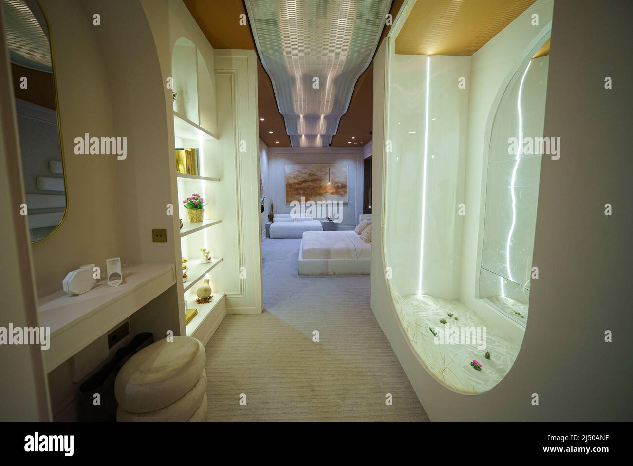 Madrid, Spain. 18th Apr, 2022. View of a bedroom designed by the Decor ...