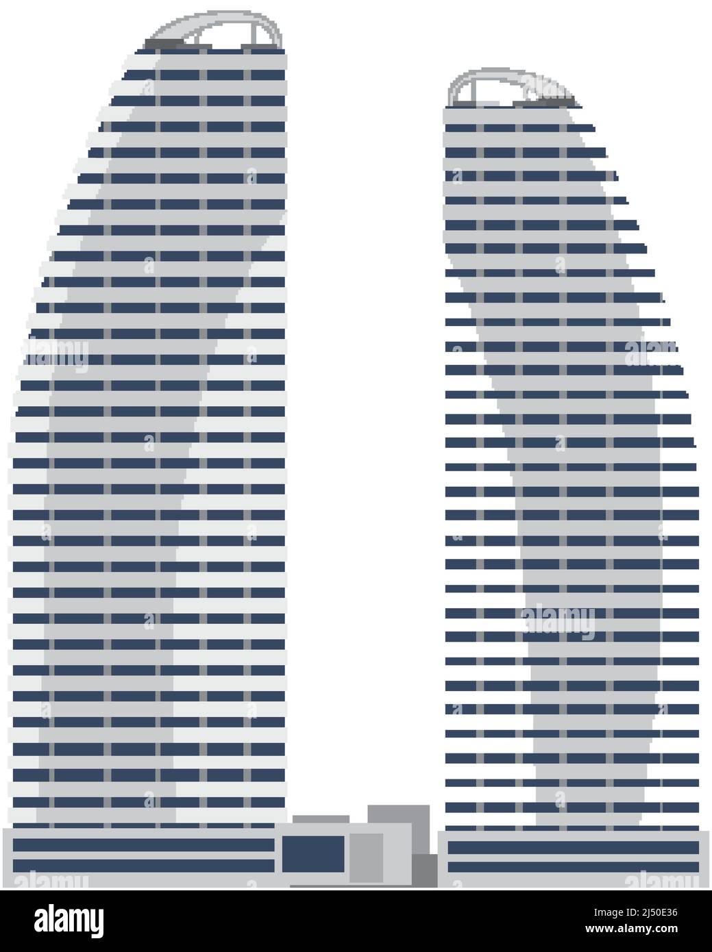 The Oracle building Gold Coast Queensland Australia illustration Stock ...