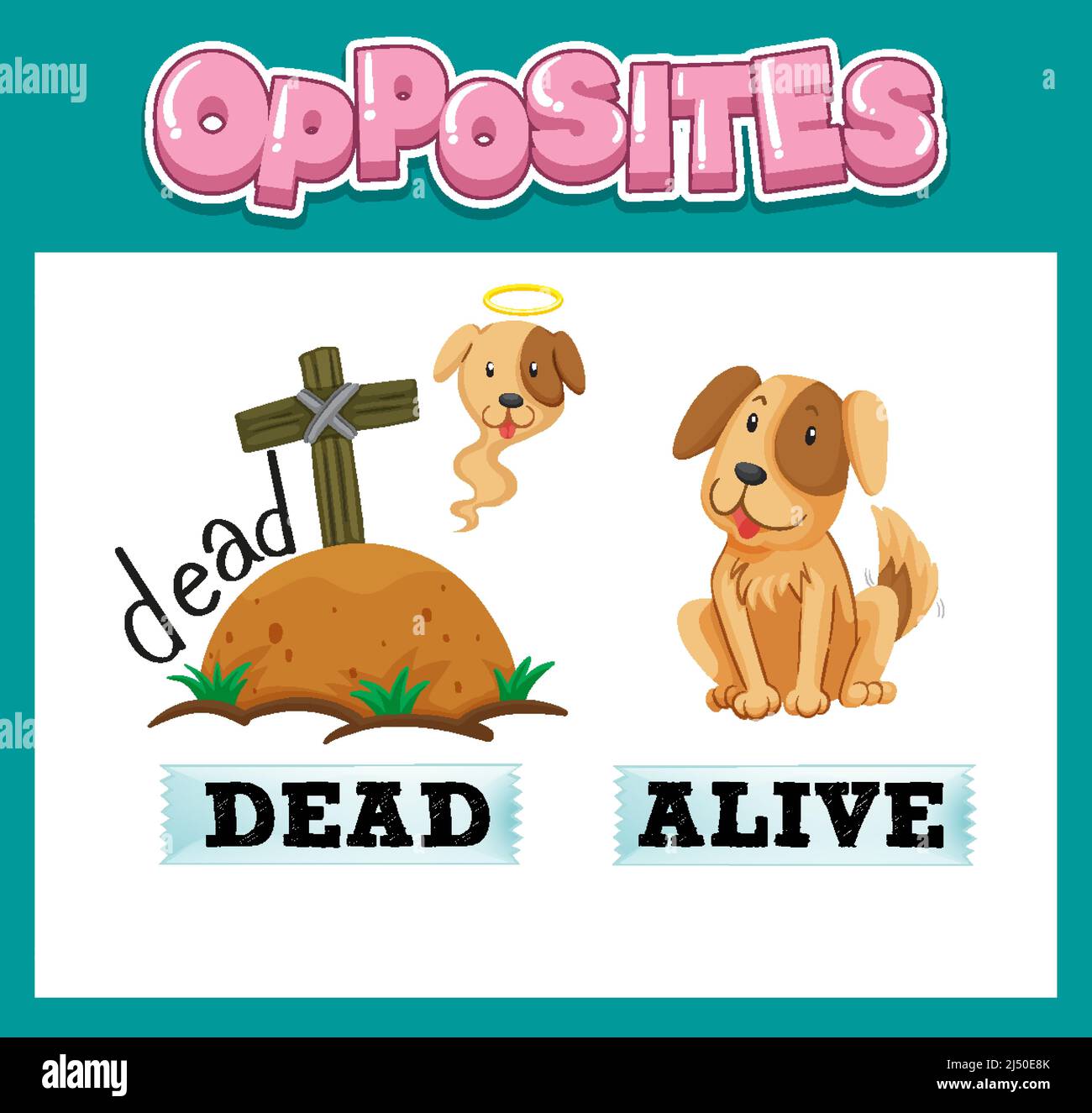Spell Opposite Opposite English words for kids illustration Stock Vector Image & Art ...