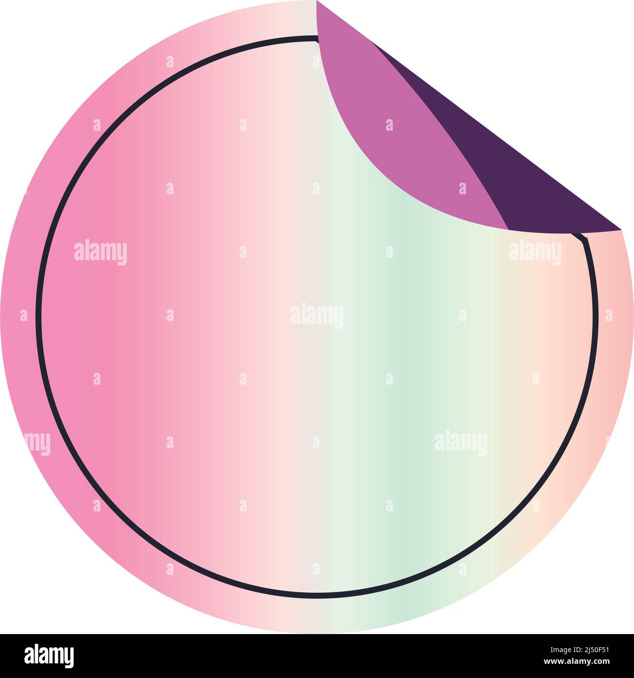 flat holographic stamp illustration Stock Vector Image & Art - Alamy