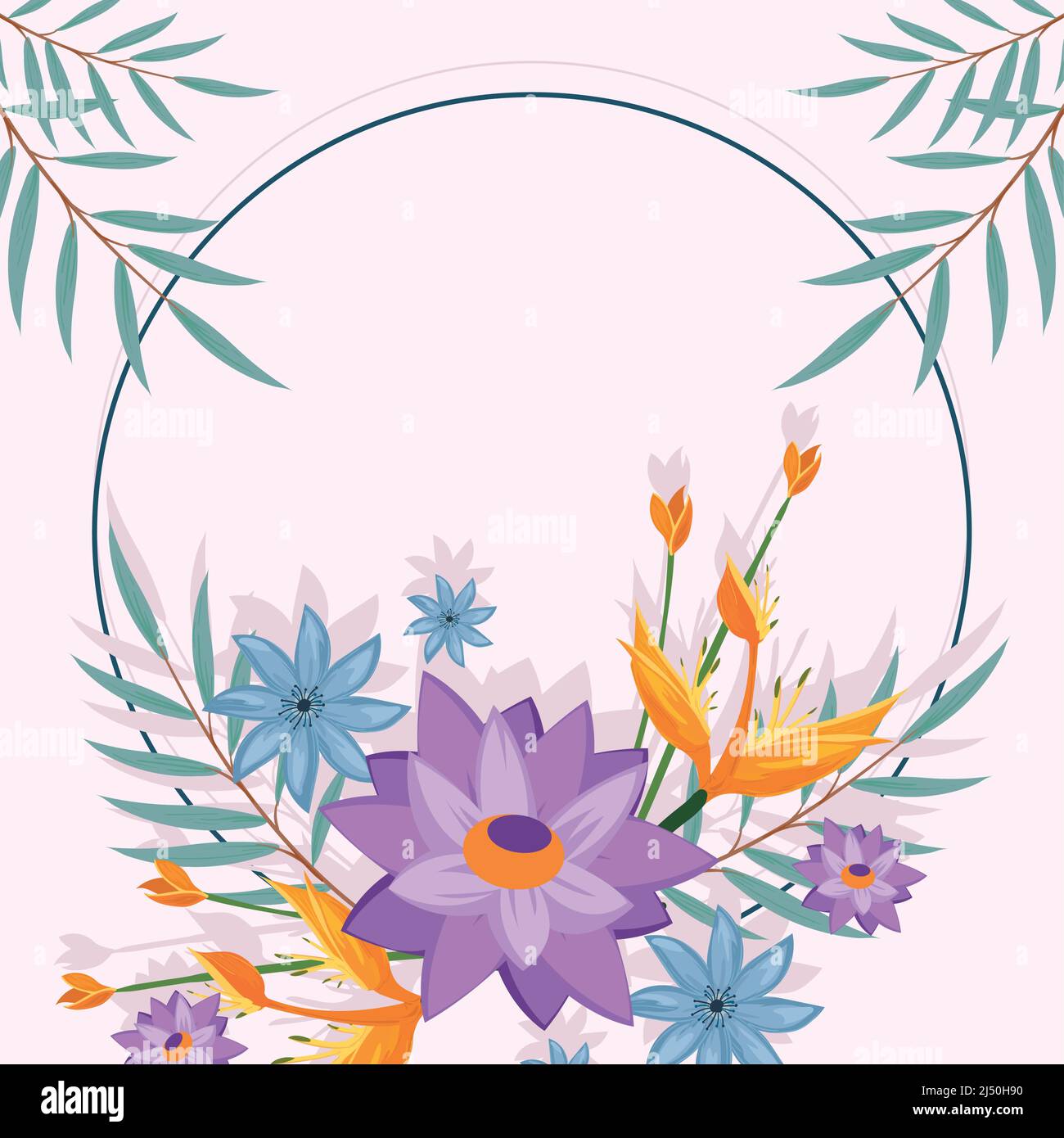 flowers frame illustration Stock Vector Image & Art - Alamy