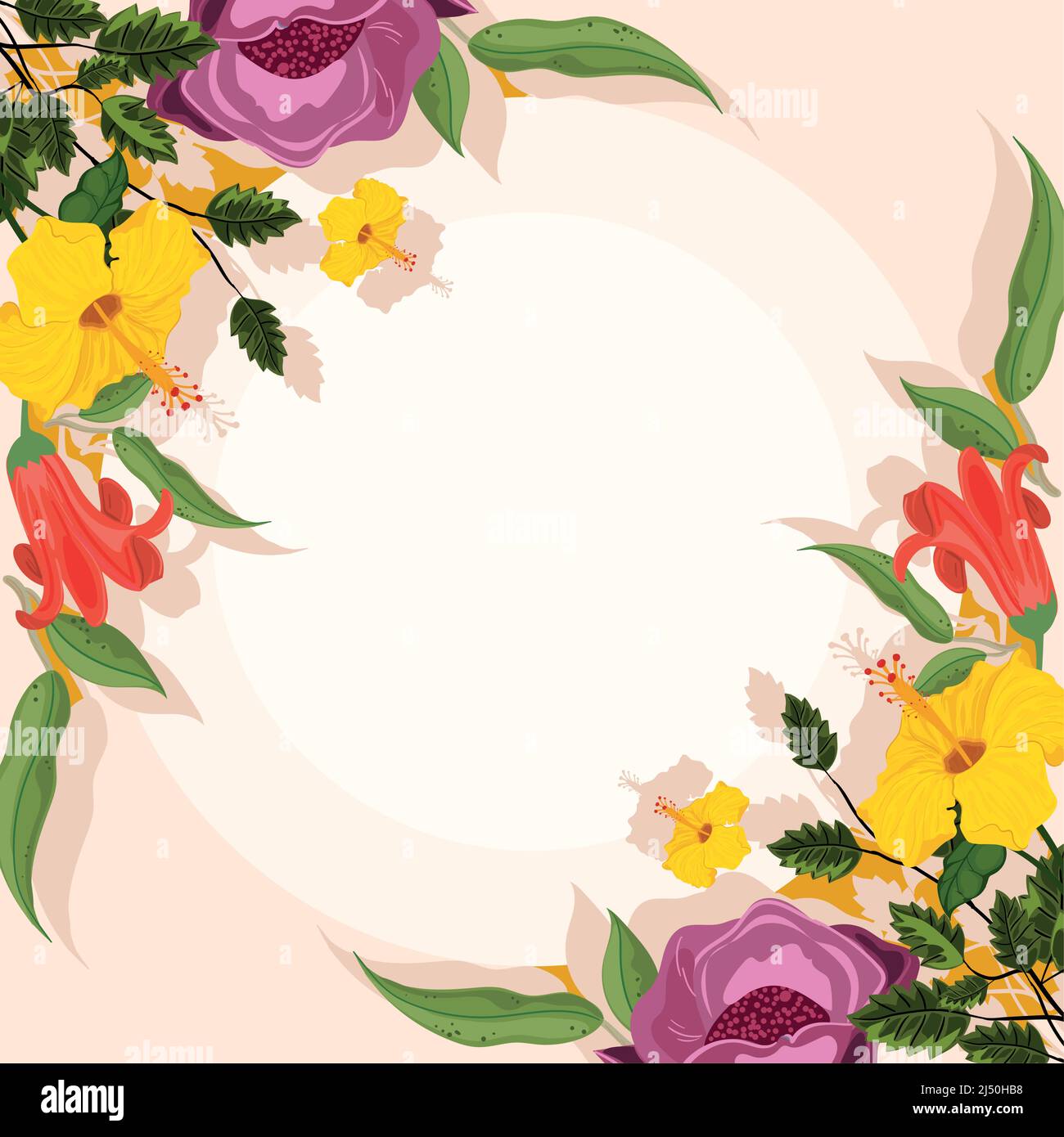 floral frame illustration Stock Vector Image & Art - Alamy
