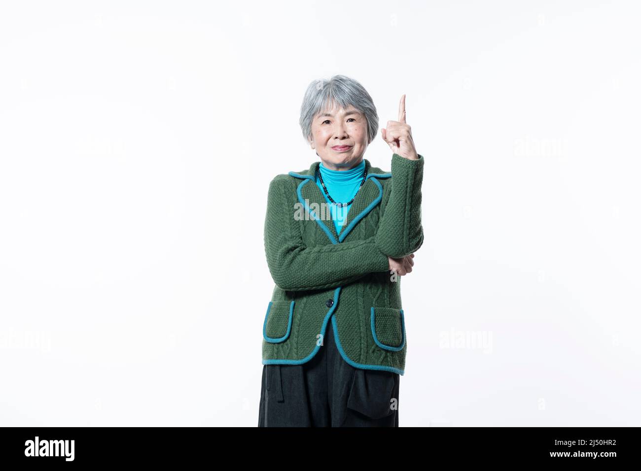 Portrait of Elderly Woman Stock Photo