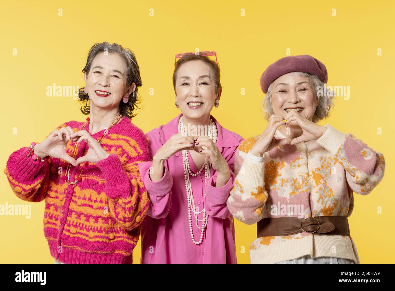 Elderly Women Fashion Portrait Stock Photo