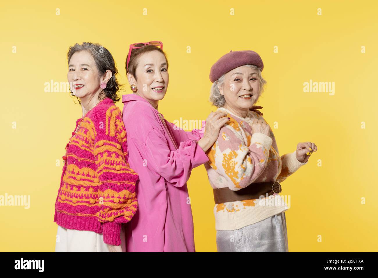 Elderly Women Fashion Portrait Stock Photo