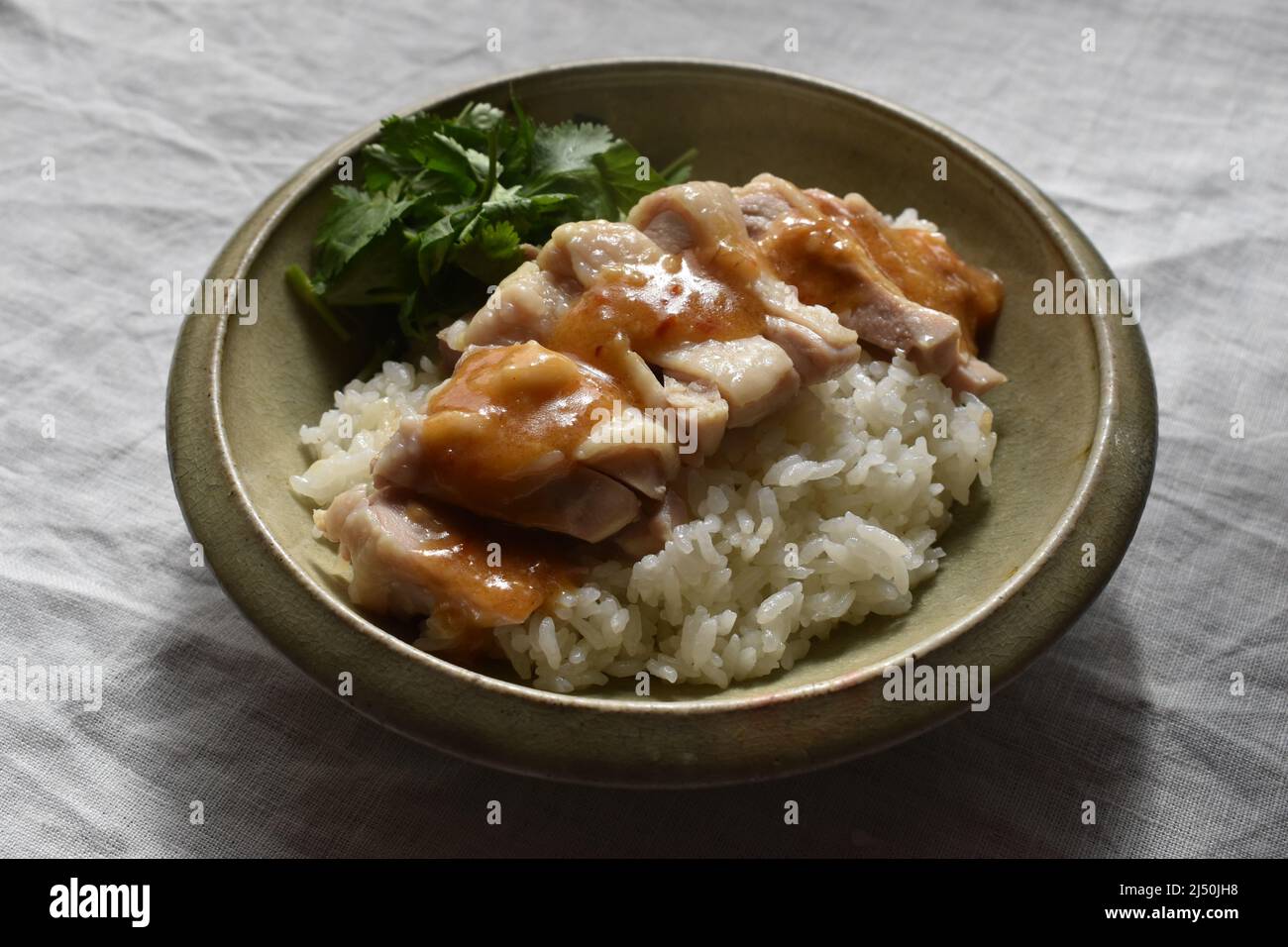 Hainanese Chicken Rice Stock Photo Alamy