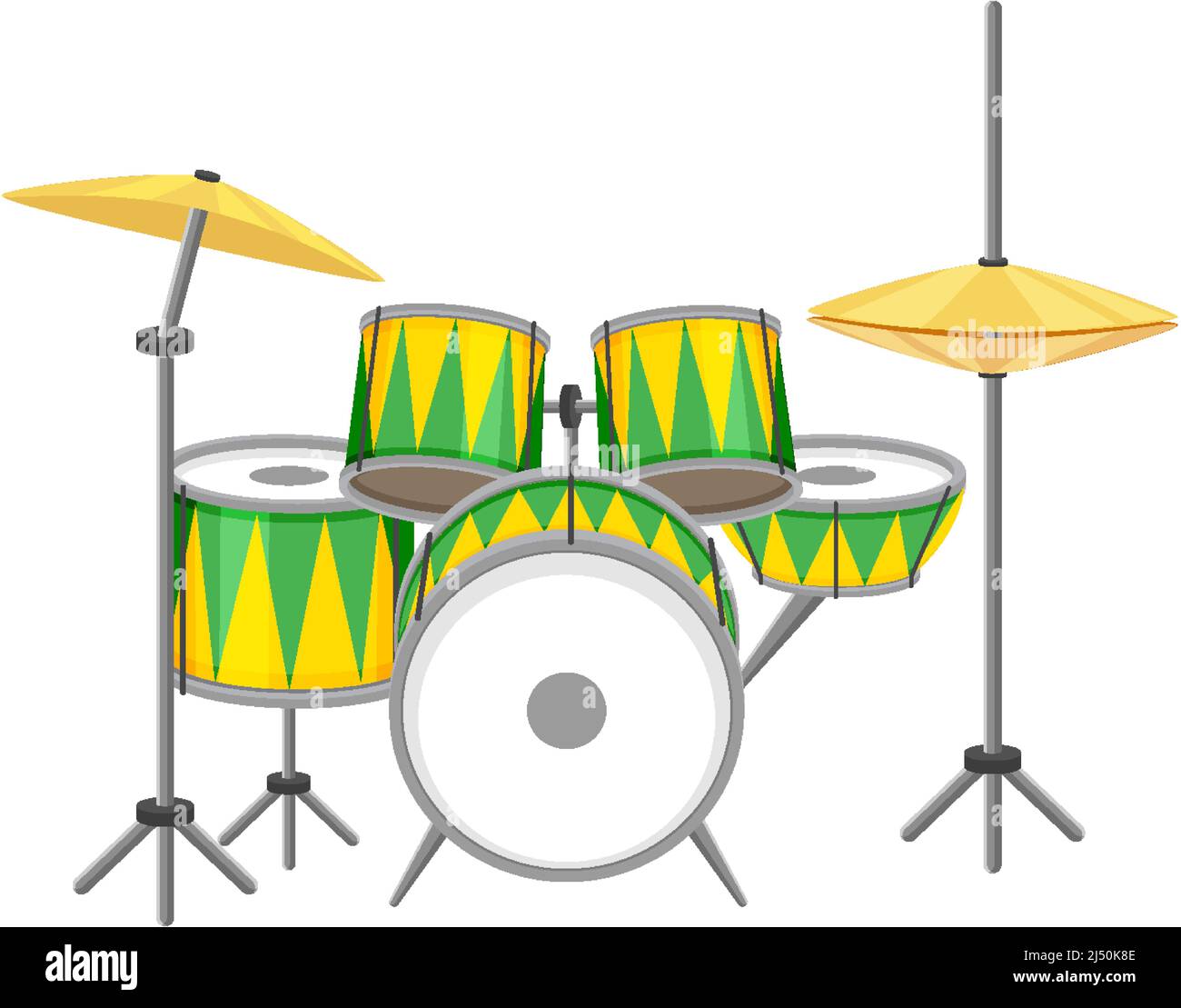 A drum set on white background illustration Stock Vector Image & Art
