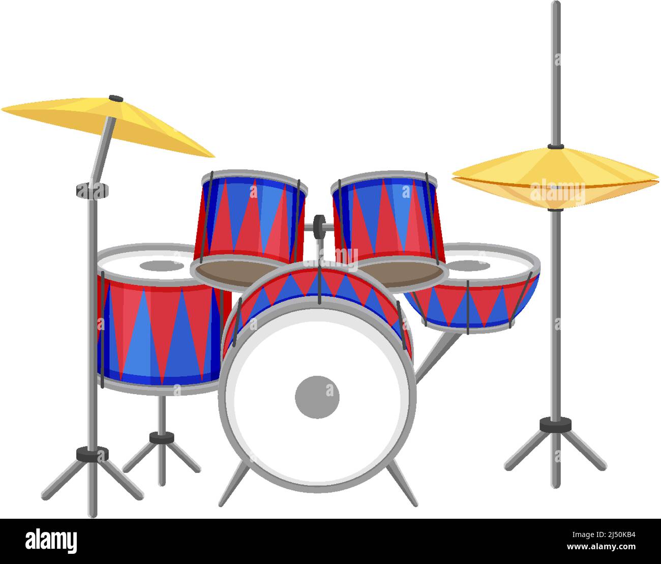 A drum set on white background illustration Stock Vector Image & Art ...