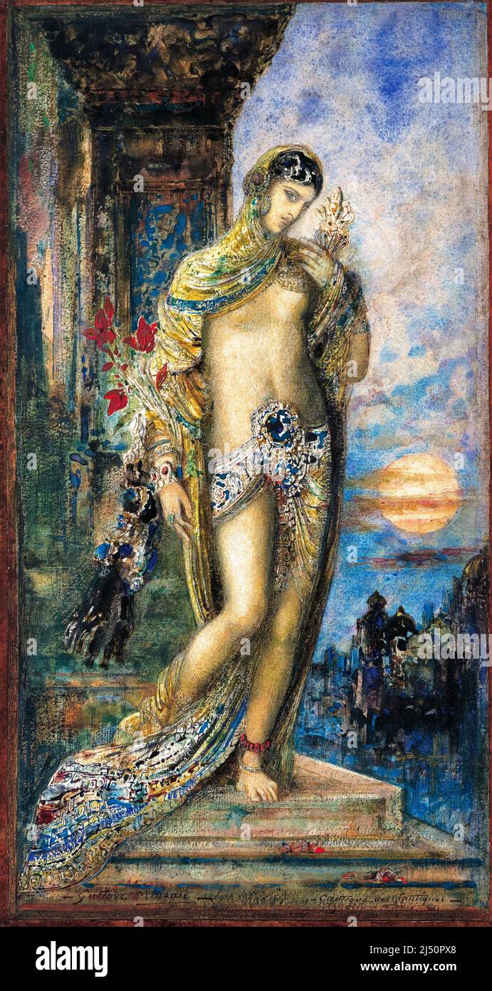 Song Of Songs, painting in watercolour by Gustave Moreau, before 1893 Stock Photo
