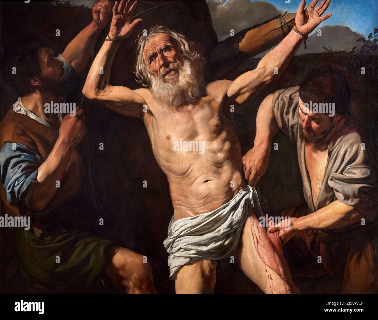 Martirio di San Bartolomeo  - olio su tela - Valentin De Boulogne  - 1620 - Venezia, Gallerie dell’ Accademia Stock Photo
