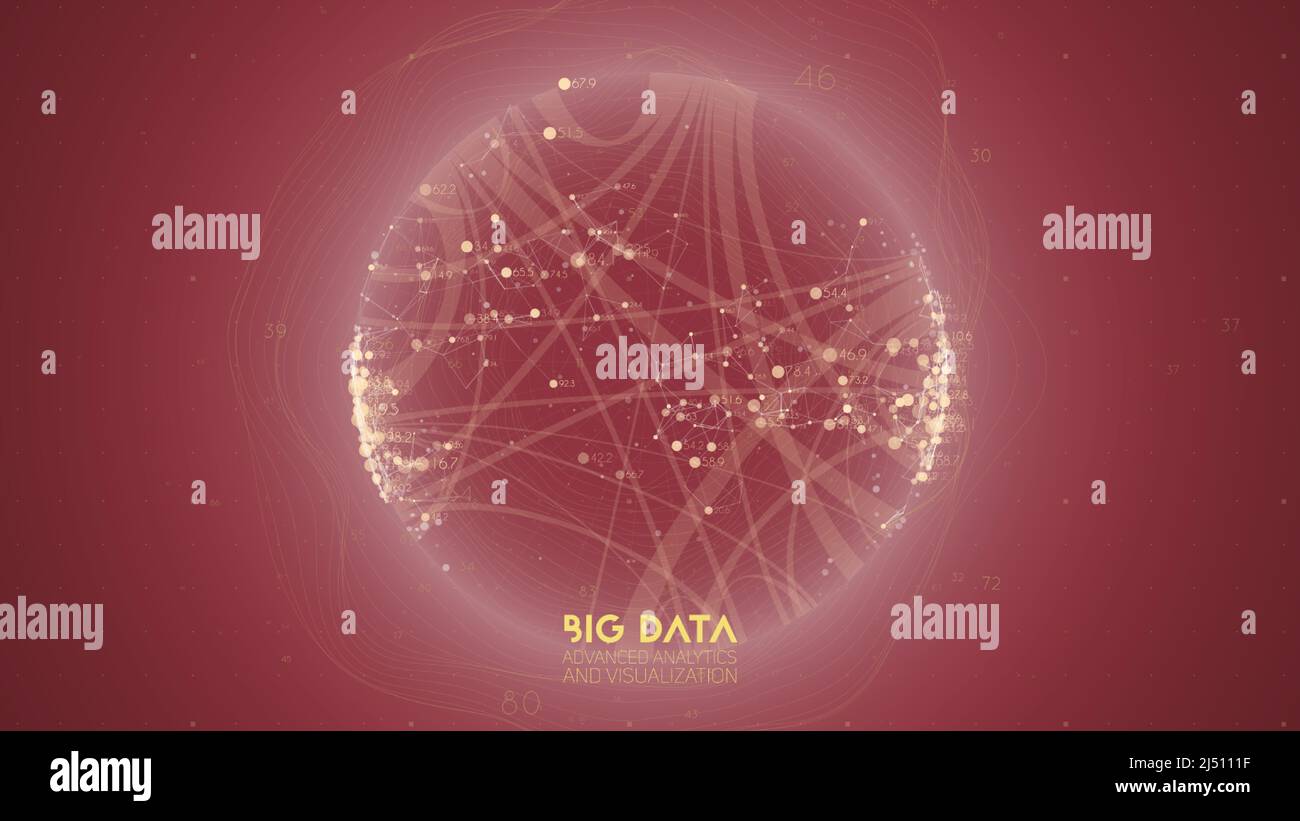 Big data visualization. Futuristic infographic. Information aesthetic ...