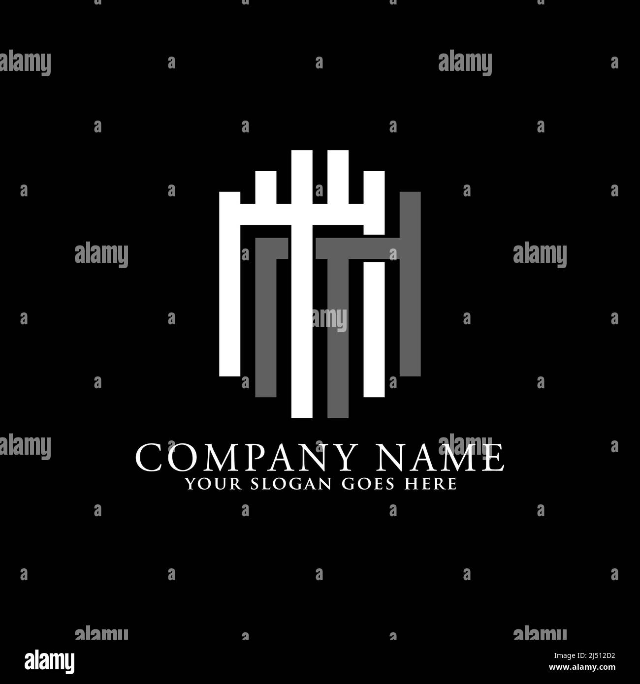 monogram initial name MM logo designs vector, can used business logo inspirations Stock Vector