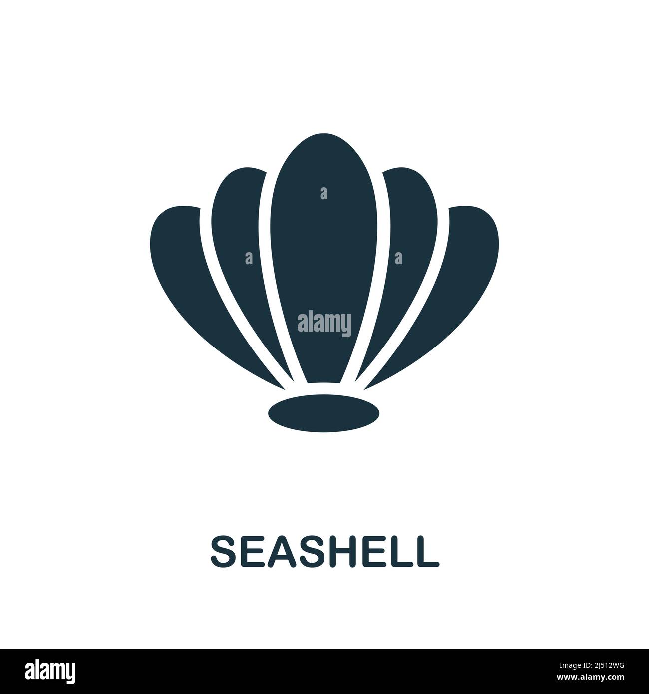 Seashell icon. Monochrome simple Seashell icon for templates, web ...