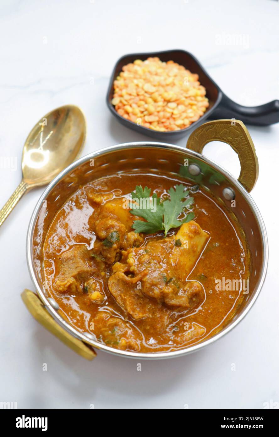 Dal Gosht or Daal Gosht is one of the very popular Mutton Recipes in India. Mutton cooked with