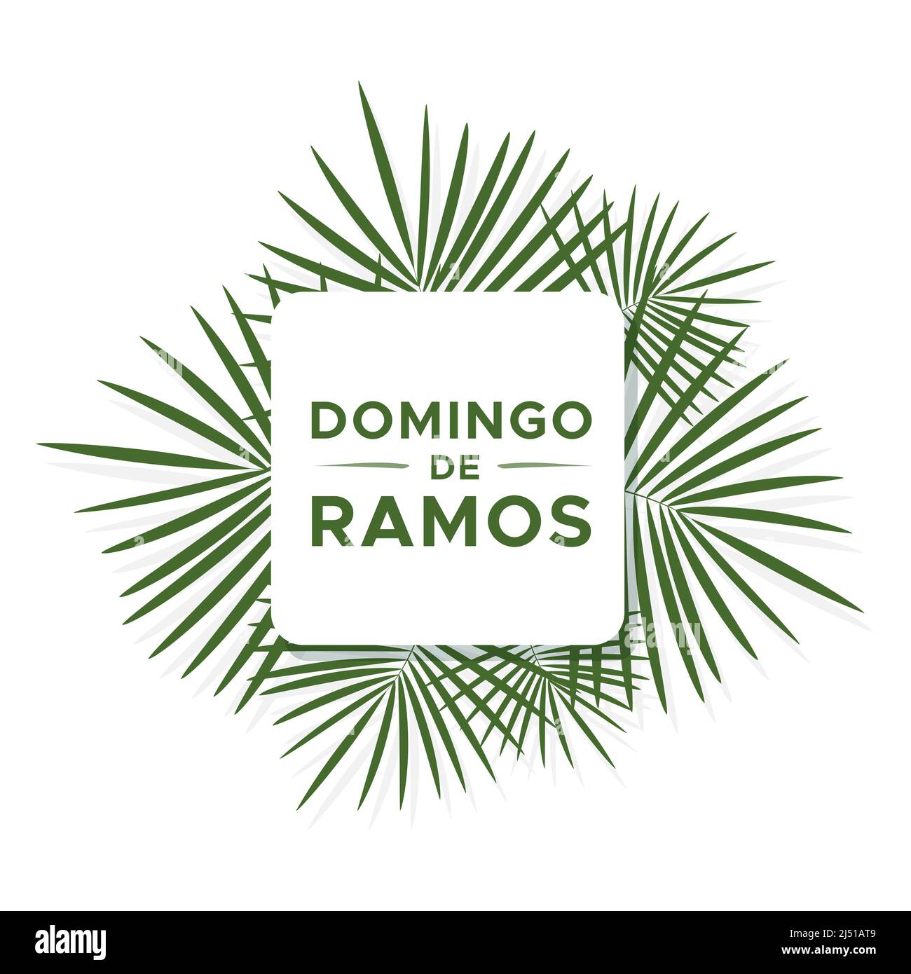 Palm Sunday banner in Spanish. Domingo de Ramos. Holy Week. Vector