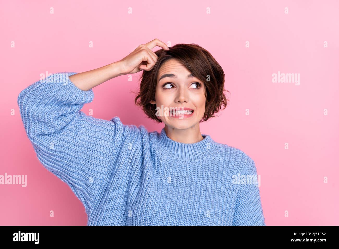 Hesitant look hires stock photography and images Alamy