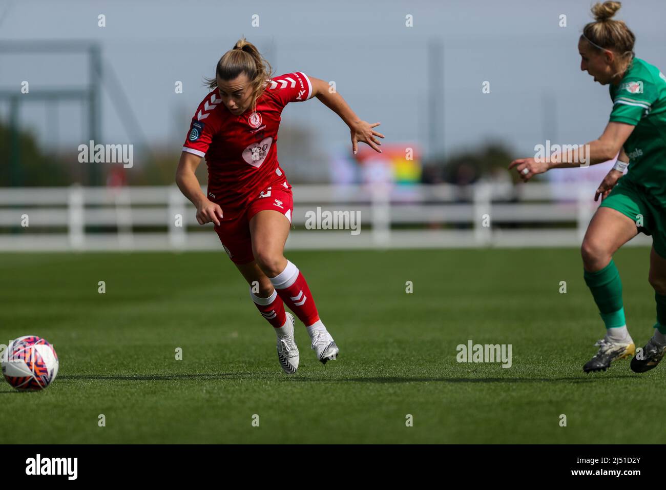 17th April 2022. Ella Powell (Bristol City) Women’s Championship game between Bristol City and Coventry United at Robins High Performance Centre. Stock Photo