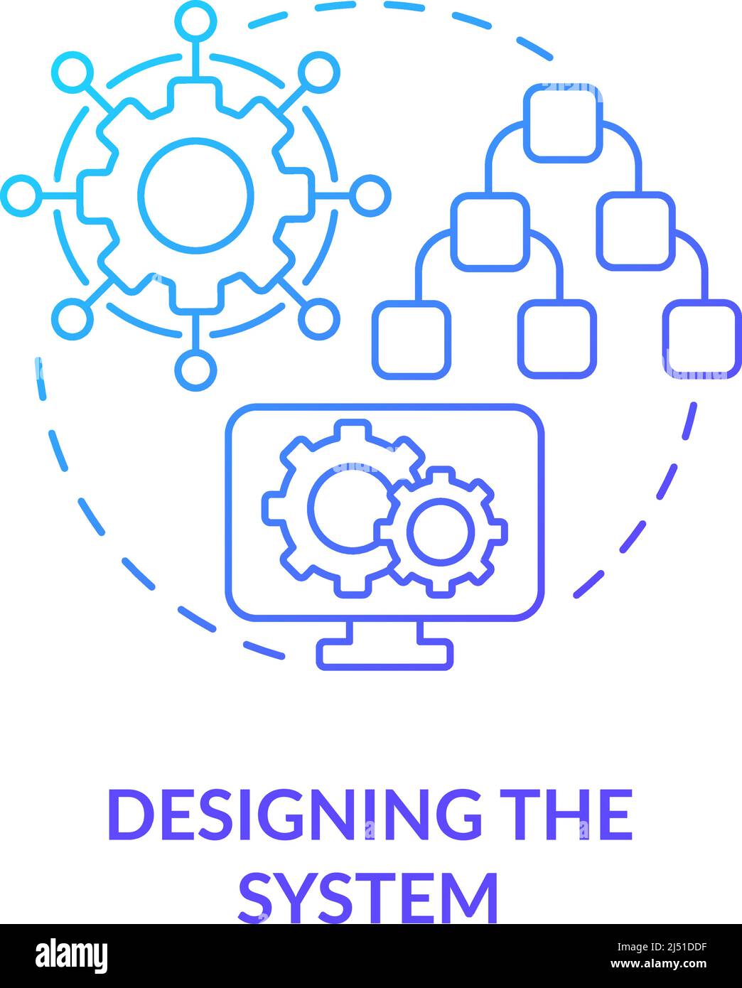 Designing system blue gradient concept icon Stock Vector Image & Art ...