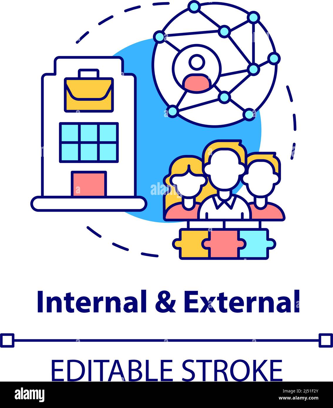 Internal and external concept icon Stock Vector Image & Art - Alamy