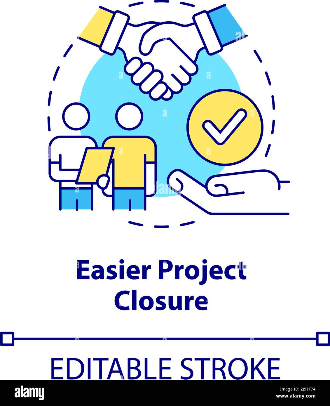 Easier project closure concept icon Stock Vector Image & Art - Alamy