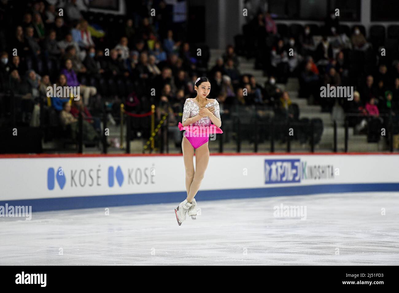 Jia SHIN (KOR), during Women Free Skating, at the ISU World Junior ...